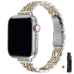 Rozsdamentes acél szíj Apple Watch Ultra 2 Band 49mm 42mm 44mm fém karkötőhöz iWatch Series 9 8 7 6 SE 5 4 3 Women 45mm 41mm