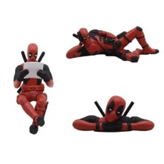 Anime Deadpool 2 akciófigura ülő fekvő testhelyzet Modell Anime X-Men mini baba dekorációs kollekció figurák ajándékok