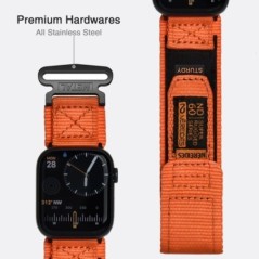 Kompatibilis az Apple Watch Series 9/8/7 6/5/4/SE Ultra 2/3 nylon szövött szíjjal, 49 mm 42 mm 44 mm 45 mm 38 mm 40 mm 41 mm mér