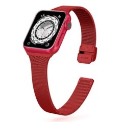 Vékony karkötő Fém szíj Apple Watchhoz 9 8 7 6 SE 5 4 38 40 41 45 49MM Ultra rozsdamentes acél Milanese szíj iwatch 42 44MM-hez