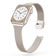 Vékony karkötő Fém szíj Apple Watchhoz 9 8 7 6 SE 5 4 38 40 41 45 49MM Ultra rozsdamentes acél Milanese szíj iwatch 42 44MM-hez