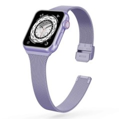 Vékony karkötő Fém szíj Apple Watchhoz 9 8 7 6 SE 5 4 38 40 41 45 49MM Ultra rozsdamentes acél Milanese szíj iwatch 42 44MM-hez