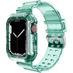 Tok+szíj Apple óra szíjhoz 44mm 40mm 45mm 41mm 42mm 38mm Tartozékok Átlátszó szilikon karkötő iWatch series 8 3 6 se 7