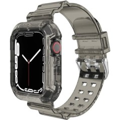 Tok+szíj Apple óra szíjhoz 44mm 40mm 45mm 41mm 42mm 38mm Tartozékok Átlátszó szilikon karkötő iWatch series 8 3 6 se 7