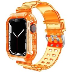 Tok+szíj Apple óra szíjhoz 44mm 40mm 45mm 41mm 42mm 38mm Tartozékok Átlátszó szilikon karkötő iWatch series 8 3 6 se 7