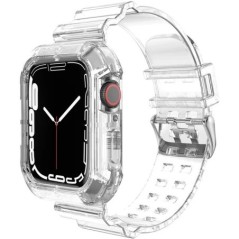 Tok+szíj Apple óra szíjhoz 44mm 40mm 45mm 41mm 42mm 38mm Tartozékok Átlátszó szilikon karkötő iWatch series 8 3 6 se 7