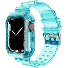 Tok+szíj Apple óra szíjhoz 44mm 40mm 45mm 41mm 42mm 38mm Tartozékok Átlátszó szilikon karkötő iWatch series 8 3 6 se 7