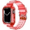 Tok+szíj Apple óra szíjhoz 44mm 40mm 45mm 41mm 42mm 38mm Tartozékok Átlátszó szilikon karkötő iWatch series 8 3 6 se 7