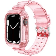 Tok+szíj Apple óra szíjhoz 44mm 40mm 45mm 41mm 42mm 38mm Tartozékok Átlátszó szilikon karkötő iWatch series 8 3 6 se 7