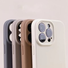 Kiváló minőségű eredeti négyzet alakú, folyékony puha szilikon telefontok iPhone 15 14 11 12 13 Pro Max Plus színes, divatos bur