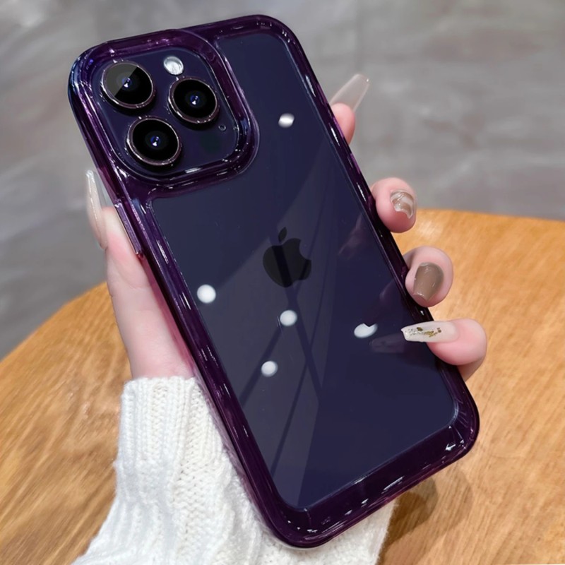 Luxus átlátszó ütésálló páncéltok iPhone 15 14 13 12 Mini 11 Pro X XR XS Max 7 8 Plus átlátszó lökhárító kemény akril borításhoz