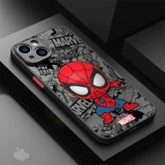 Cartoon Marvel Spiderman Groot telefontok Apple iPhone 15 Pro Max XR 12 Mini SE 13 14 Plus 11 Pro 8 XS X 7 ütésálló burkolathoz