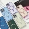 Fashion Plating mágneses puha tok Magsafe-hez iPhone 15 14 Plus 13 12 11 Pro Max vezeték nélküli töltőtok objektívvédővel