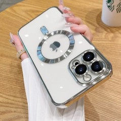 Fashion Plating mágneses puha tok Magsafe-hez iPhone 15 14 Plus 13 12 11 Pro Max vezeték nélküli töltőtok objektívvédővel