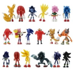 Új, teljes készlet akció Sonic Tails Werehog Akciófigurák Kék Árnyék Baba Rajzfilm Figurák Gyűjthető Babák Gyerekek Sün játék