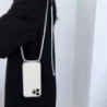 Egyszerű Crossbody Lanyard szilikon tok iPhone 15 11 12 13 14 Pro Max XR X XS 7 8 Plus kábel kötél nyaklánc pánt puha burkolatho