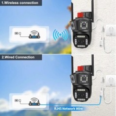 16 MP 8K WiFi IP kamera 10X zoom 4K kültéri biztonsági kamera megfigyelő mesterséges intelligencia sáv négy lencsés három képern