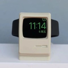 Szilikon töltőállvány Apple Watchhoz 7 6 5 4 IWatch 3 2 1 Töltő dokkoló tartó Retro számítógép minta tartó konzol talp