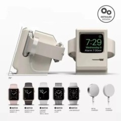 Szilikon töltőállvány Apple Watchhoz 7 6 5 4 IWatch 3 2 1 Töltő dokkoló tartó Retro számítógép minta tartó konzol talp