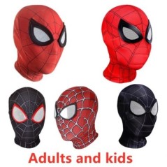 Szuperhős maszk Miles Pókember maszk Peter Parker Halloween Cosplay jelmez maszk Spandex szövet anyag felnőtteknek és gyerekekne