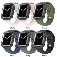 Szilikon sportszíj Apple Watch Ultra 49mm 8 7 45mm 41mm gumi légáteresztő szíj IWatch sorozathoz 7 3 4 5 6 Se 40mm 44mm 42