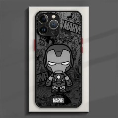 Cartoon Marvel Groot Spiderman telefontok iPhone 15 14 13 11 12 Pro Max X XS XR 7 8 Plus mini szilikon kerettel matt PC-borítóho