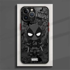 Cartoon Marvel Groot Spiderman telefontok iPhone 15 14 13 11 12 Pro Max X XS XR 7 8 Plus mini szilikon kerettel matt PC-borítóho