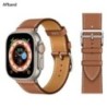 Bőr szíj Apple óraszíjhoz 44mm 45mm 49mm 41mm 40mm Kiegészítő csuklópánt correa karkötő iWatch series 9 7 8 SE ultra 2