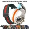 Mágneses szíj Apple karórához ultra 2 sávos 44mm 45mm 49mm 40mm 41mm 42mm 38mm 45 mm szilikon karkötő iWatch Series 7 8 se 6 5