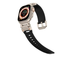 TPU sportszíj Apple Watch 9 45mm Ultra 2 49MM 44mm 42mm titán színű szilikon óraszíj iWatch9 8 SE 7 6 4 5 3 2 1