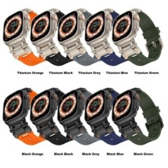 TPU sportszíj Apple Watch 9 45mm Ultra 2 49MM 44mm 42mm titán színű szilikon óraszíj iWatch9 8 SE 7 6 4 5 3 2 1