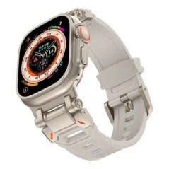 TPU sportszíj Apple Watch 9 45mm Ultra 2 49MM 44mm 42mm titán színű szilikon óraszíj iWatch9 8 SE 7 6 4 5 3 2 1