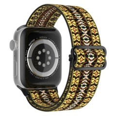 Bohemian nylon szíj Apple Watch ultra 2 49mm 41mm 45mm 38/40/44mm rugalmas fényes karkötőhöz iWatch Series 9/8/7 6 5 4 Se Band