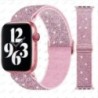 Bohemian nylon szíj Apple Watch ultra 2 49mm 41mm 45mm 38/40/44mm rugalmas fényes karkötőhöz iWatch Series 9/8/7 6 5 4 Se Band