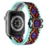 Bohemian nylon szíj Apple Watch ultra 2 49mm 41mm 45mm 38/40/44mm rugalmas fényes karkötőhöz iWatch Series 9/8/7 6 5 4 Se Band