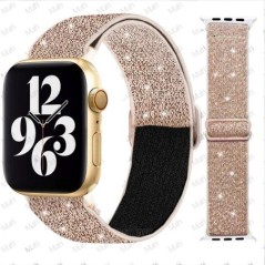 Bohemian nylon szíj Apple Watch ultra 2 49mm 41mm 45mm 38/40/44mm rugalmas fényes karkötőhöz iWatch Series 9/8/7 6 5 4 Se Band