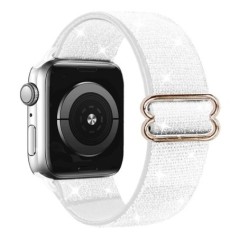 Bohemian nylon szíj Apple Watch ultra 2 49mm 41mm 45mm 38/40/44mm rugalmas fényes karkötőhöz iWatch Series 9/8/7 6 5 4 Se Band