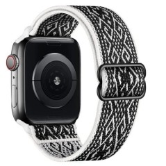 Bohemian nylon szíj Apple Watch ultra 2 49mm 41mm 45mm 38/40/44mm rugalmas fényes karkötőhöz iWatch Series 9/8/7 6 5 4 Se Band