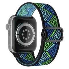 Bohemian nylon szíj Apple Watch ultra 2 49mm 41mm 45mm 38/40/44mm rugalmas fényes karkötőhöz iWatch Series 9/8/7 6 5 4 Se Band