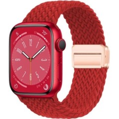 Nylon szíj Apple óra szíjhoz 44mm 40mm 45mm 49mm 41mm 44mm mágneses csat Fonott karkötő iWatch sorozat 9 se 7 3 8 Ultra