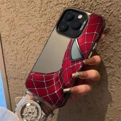 Luxus IMD Lens Circle Spider Man Cartoon Skin TPU telefontok iPhone 13 Pro Max 15 Pro 14 Plus 12 X XS Max XR 11 Pro telefonhoz