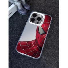 Luxus IMD Lens Circle Spider Man Cartoon Skin TPU telefontok iPhone 13 Pro Max 15 Pro 14 Plus 12 X XS Max XR 11 Pro telefonhoz