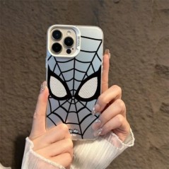 Luxus IMD Lens Circle Spider Man Cartoon Skin TPU telefontok iPhone 13 Pro Max 15 Pro 14 Plus 12 X XS Max XR 11 Pro telefonhoz