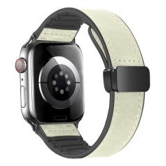 Szilikon+bőr szíj Apple óra szíjhoz 49mm 44mm 45mm 42mm 40mm Tartozékok Karkötő iWatch Ultra Series 9 8 7 SE 6 5 4