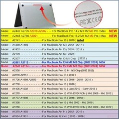 Laptop tokok Macbook Pro 14 tok M2 A2779 2023 Pro 16 borító M3 M1 Mac Book Air 13 tok 2022 13.6 A2681 Air 15.3 A2941