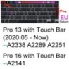 Billentyűzet borítás Macbook Airhez 13 M2 15 Pro 14 M3 13 M1 16 Retina 11 Szilikonvédő bőrtok A3113 A3114 A2681 A2941 A2992 