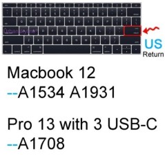 Billentyűzet borítás Macbook Airhez 13 M2 15 Pro 14 M3 13 M1 16 Retina 11 Szilikonvédő bőrtok A3113 A3114 A2681 A2941 A2992 