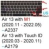 Billentyűzet borítás Macbook Airhez 13 M2 15 Pro 14 M3 13 M1 16 Retina 11 Szilikonvédő bőrtok A3113 A3114 A2681 A2941 A2992 