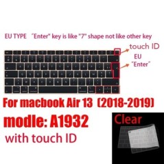 Billentyűzet borító Apple Macbook pro13/16/15 Air13 hüvelykes összes sorozat laptop szilikon tok átlátszó védő bőr A2941 A2442 A