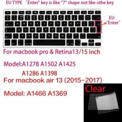 Billentyűzet borító Apple Macbook pro13/16/15 Air13 hüvelykes összes sorozat laptop szilikon tok átlátszó védő bőr A2941 A2442 A